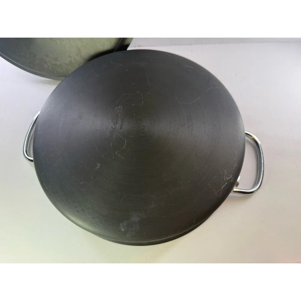 Vtg Commercial Calphalon 5003 3 QT Hard Anodized Sauté Pan w Lid 10